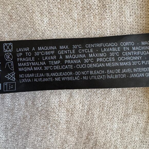 Zara Knit Black and Cream Cardigan Drape Open Front Size Medium EUC Sweater CUTE - Picture 10 of 12